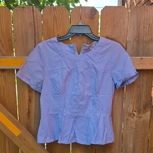 GAP Light Blue Peplum Blouse
